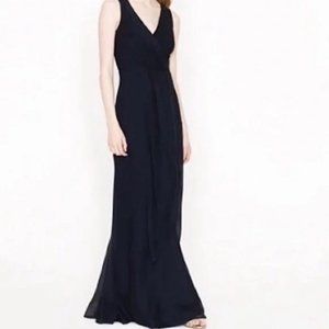 J CREW | 100% Silk Tricotine Long Sophia Evening Gown Dress sz 6 NWOT
